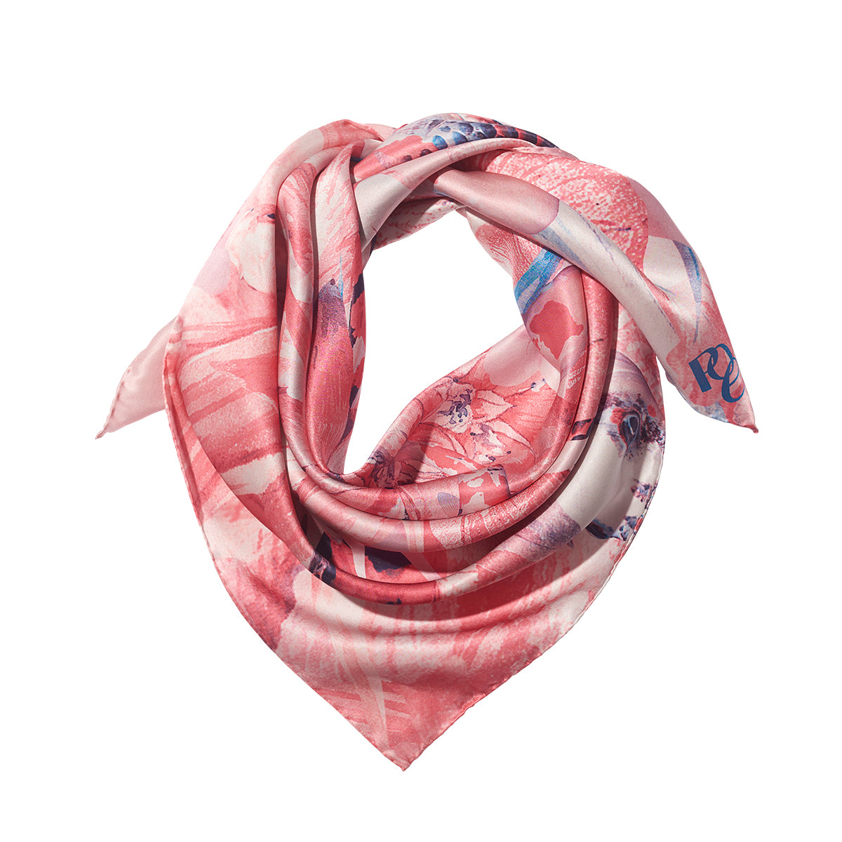 Exklusives Seidentuch mit Kunstprint von Theresa Lambrecht, KaDeWe Tuch Kollektion, hochwertige bunte Seidentücher
