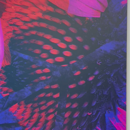 Exklusives Kunstwerk 'brave' von Theresa Lambrecht und Karolin Kruger, digitale Collage, die Mut und Naturverbundenheit darstellt, auf hochwertigem Alu-Dibond.